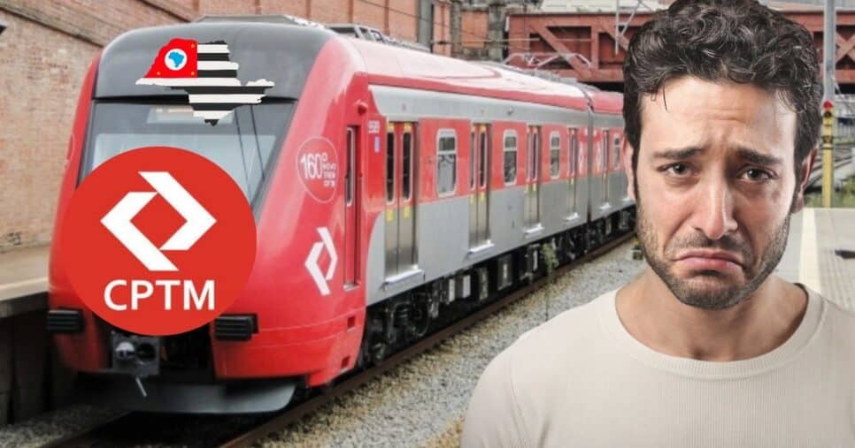 CPTM e passageiro triste (Foto: Reprodução / Canva / Montagem TV Foco)
