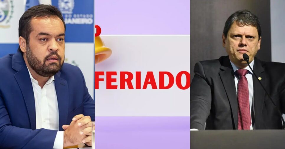 Cláudio Castro e Tarcísio avisados de feriado em SP e RJ - Foto: Montagem