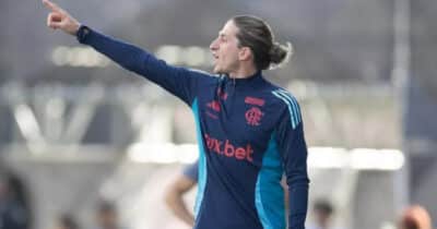 Filipe Luís, como técnico do Flamengo (Foto: Divulgação/Flamengo)