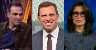 Globo acionada após Bocardi: bomba de Tadeu Schmidt e Renata (Foto: Reprodução/Montagem TV Foco)