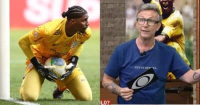 Neto para Band com rasteira de rival para arrancar Hugo Souza do Corinthians - (Montagem / TV FOCO)