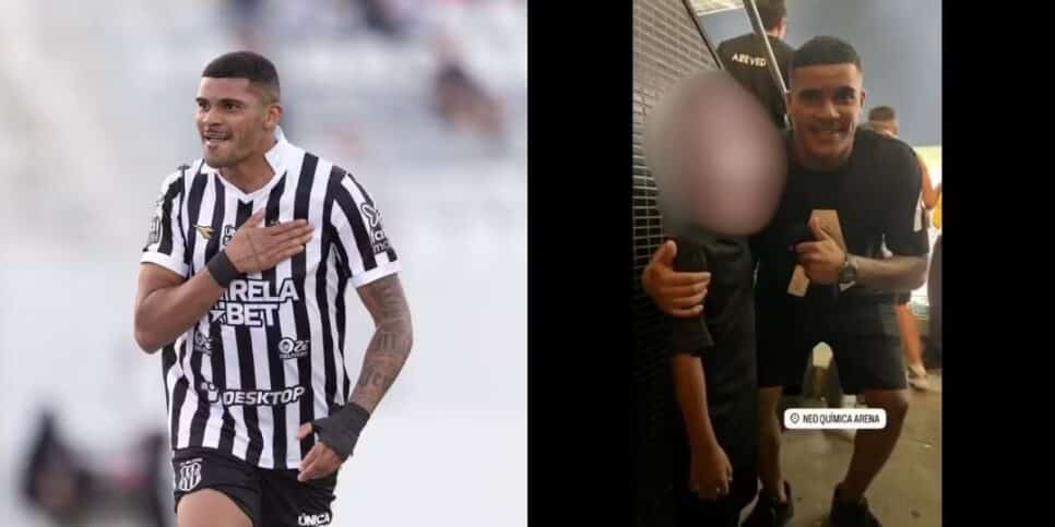 Jeh flagrado na Neo Química Arena (Reprodução: Diogo Reis)
