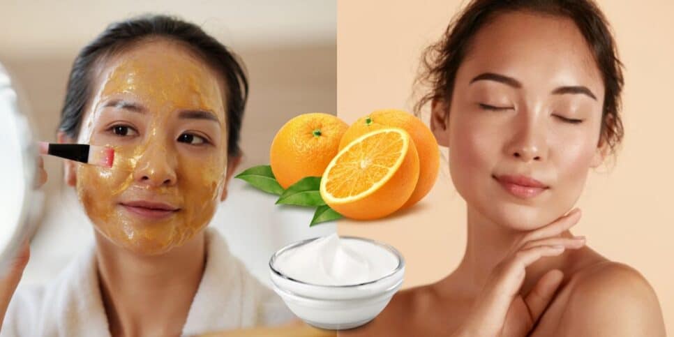 Colágeno com laranja e iogurte para ter pele de porcelana (Reprodução: Montagem TV Foco)