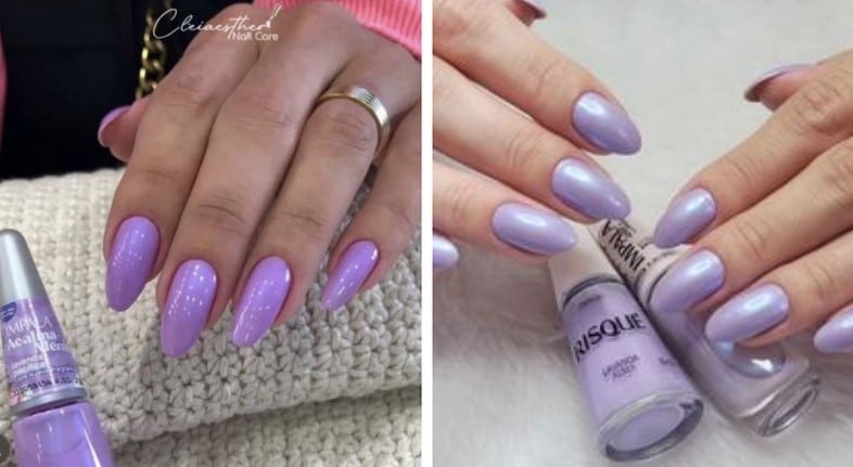 Esmalte lavanda pastel (Foto: Reprodução / Pinterest)
