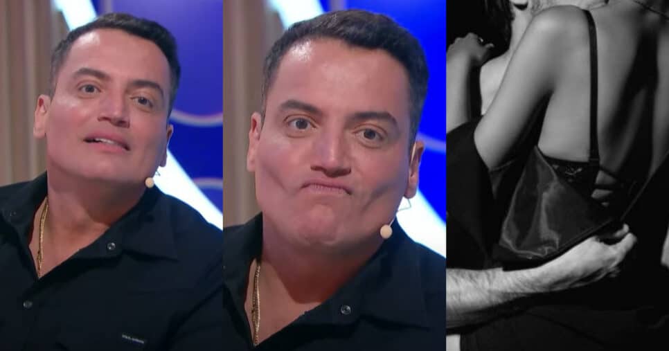Leo Dias recebe vídeo de famoso casado transando em camarim (Foto: Reprodução/Montagem TV Foco)