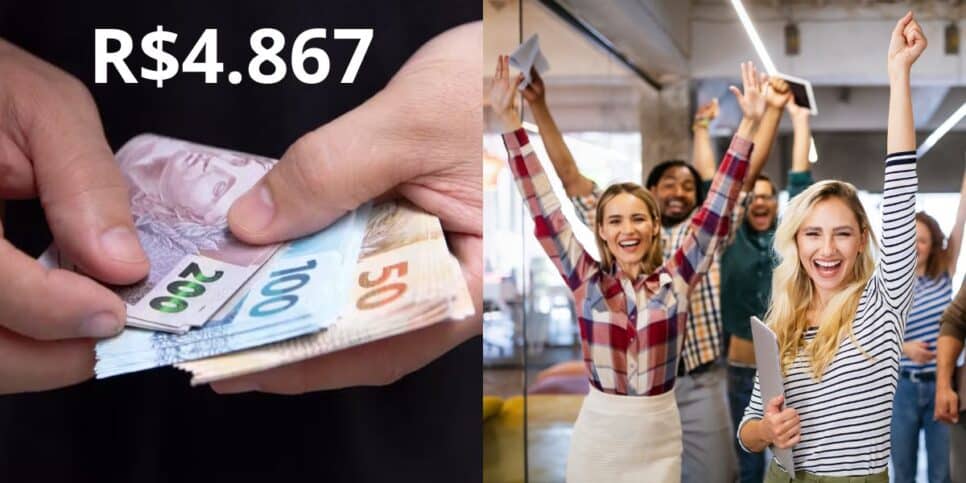 Salário mínimo de R$4.867 à lista de trabalhadores (Reprodução: Montagem TV Foco)