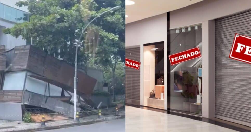 Abandono de shopping popular do RJ deixa cariocas completamente sem chão - Foto: Montagem