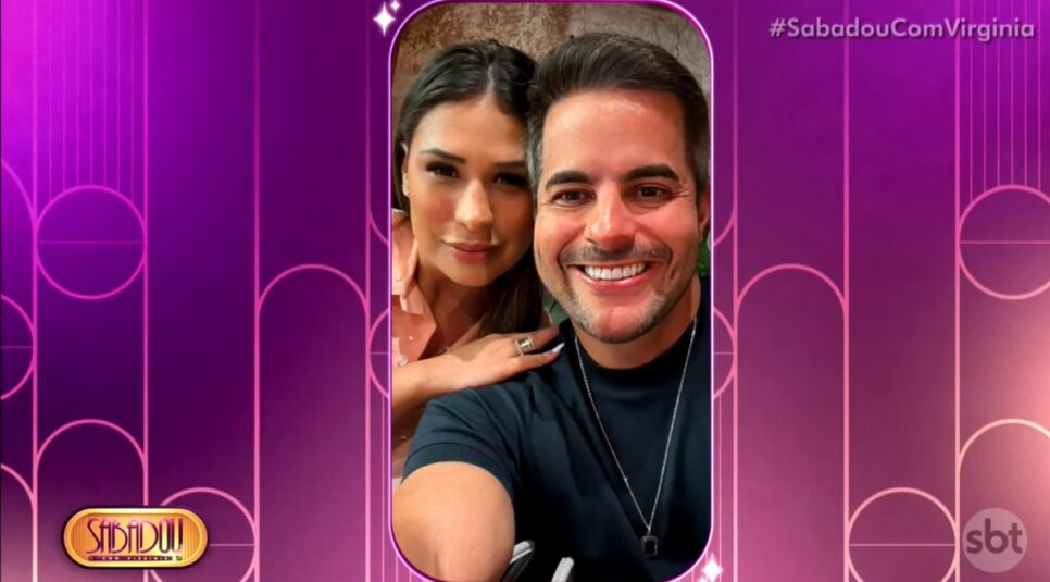Cantora e o marido expostos no programa de Virginia Fonseca (Foto: Reprodução/ SBT)