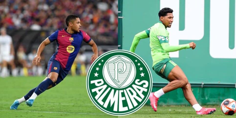 Vitor Roque e Rony em duas viradas no Palmeiras (Reprodução: Cesar Greco)
