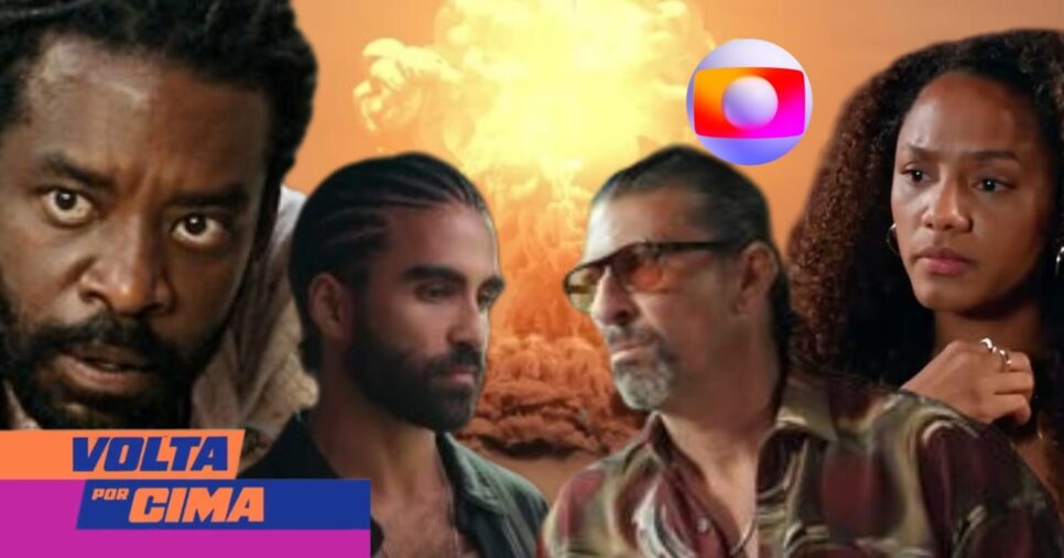 Osmar partindo para cima de Jô, Jão sem chão e plano de Madalena: 3 bombas detonadas em Volta Por Cima (Foto: Reprodução/ Globo/ Montagem TV Foco)