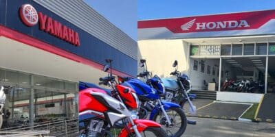 Yamaha exterminada com Honda dominando as 10 motos mais vendidas (Reprodução: Montagem TV Foco)