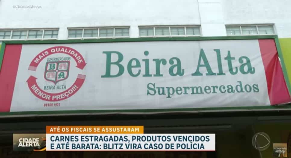 Reportagem da Record denunciou irregularidades do Supermercado Beira Alta (Foto Reprodução/Youtube)