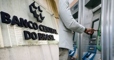Banco Central e homem em caixa eletrônico  (Fotos:  Reproduções / Aloisio Maurício / Canva)