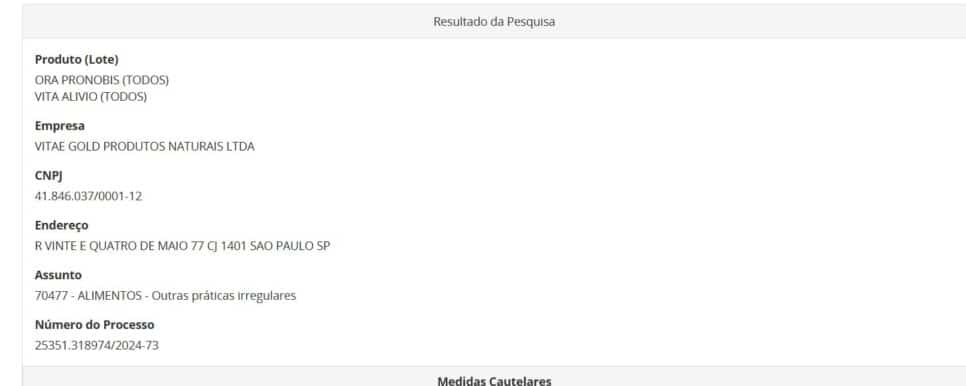 Resolução da ANVISA contra suplemento parte 1 (Foto Reprodução/ANVISA)