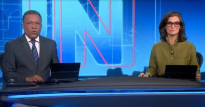 Heraldo Pereira e Renata Vasconcellos no Jornal Nacional  (Foto: Reprodução / Globo)