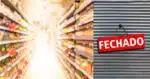 Ilustração supermercado e loja fechada (Fotos: Canva)