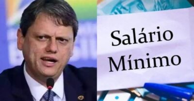 Lei sancionada por Tarcísio traz salário mínimo de R$1640 em SP (Foto: Montagem/TV Foco)