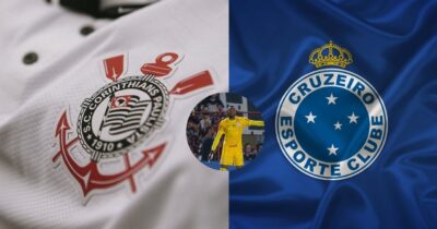 Logo do Corinthians / Carlos Miguel / Logo do Cruzeiro - Montagem: TVFOCO