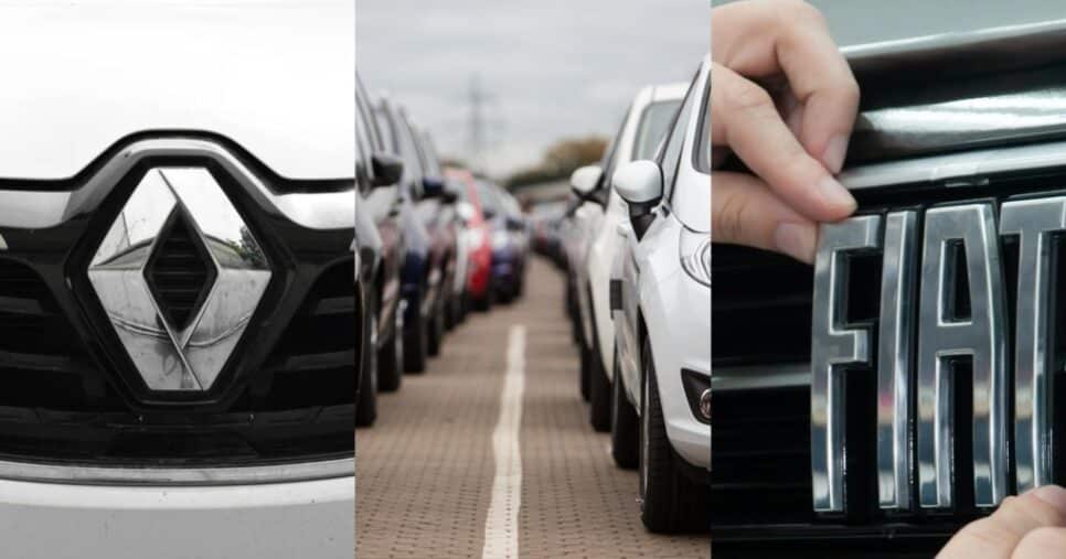5 carros, incluindo Renault e n°1 da Fiat, serão extintos no Brasil em 2025 - Foto: Montagem