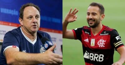 Rogério Ceni e Everton Ribeiro (Fotos: Reproduções / Tiago Caldas/EC Bahia / Sergio Moraes)