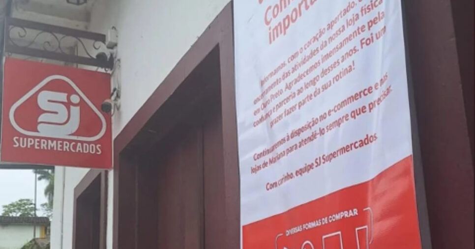 SJ Supermercados encerra em Ouro Preto (Foto: Divulgação)