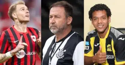 Augusto Melo recebe veredito de retorno de Róger Guedes e Romarinho no Corinthians (Reprodução/Montagem TV Foco/Canva)