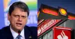 Tarcísio - Posto shell e agência do Santander (Foto: Reprodução, Montagem - TV Foco)