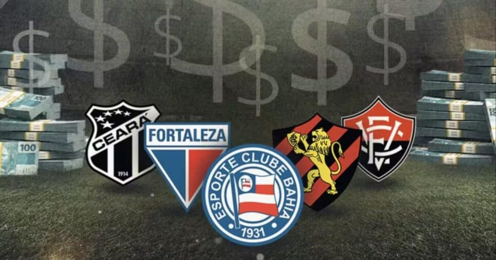 Times do nordestes fecharam grandes acordos com patrocinadores - Foto: Arte / ge