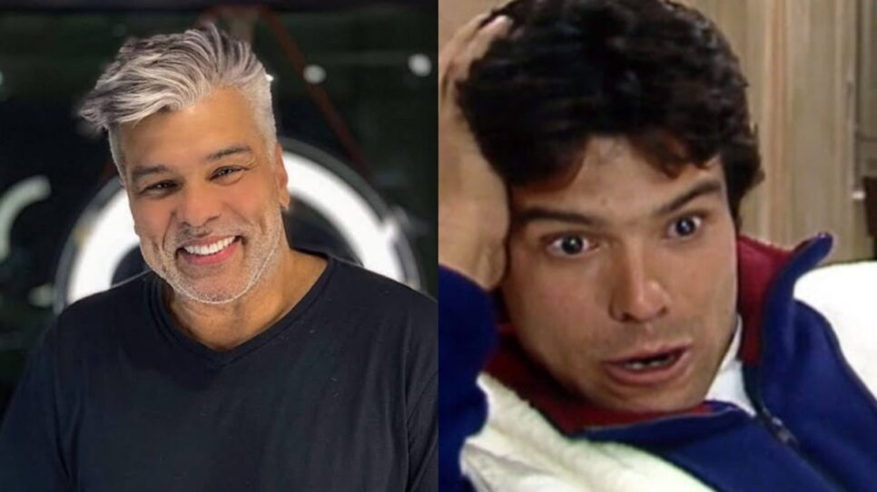 Grisalho: Maurício Mattar, o Téo, surpreende com aparência (Fotos: Reprodução/ Globo/ Instagram/ Montagem TV Foco)