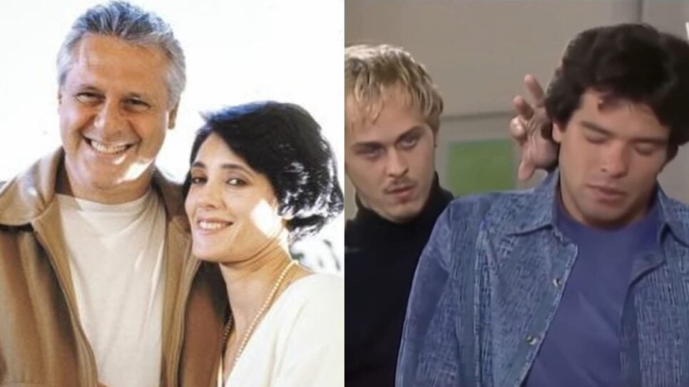 Protagonistas da novela A Viagem, que será reprisada em 2025 na TV aberta (Fotos: Reprodução/ TV Globo/ Montagem TV Foco)