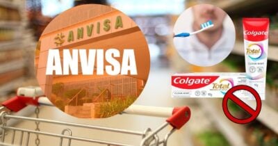 Supermercado, Anvisa, Colgate e homem escovando os dentes (Foto: Reprodução / Canva / Montagem TV Foco)