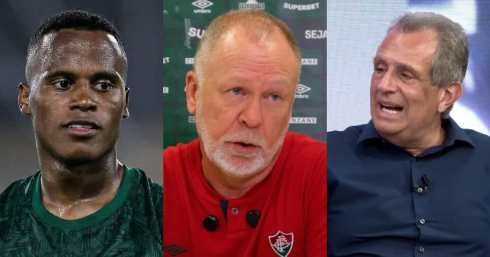 Mano choca, Fluminense sofre e rasteira no Flamengo por Arias (Foto: Reprodução/Montagem TV Foco)