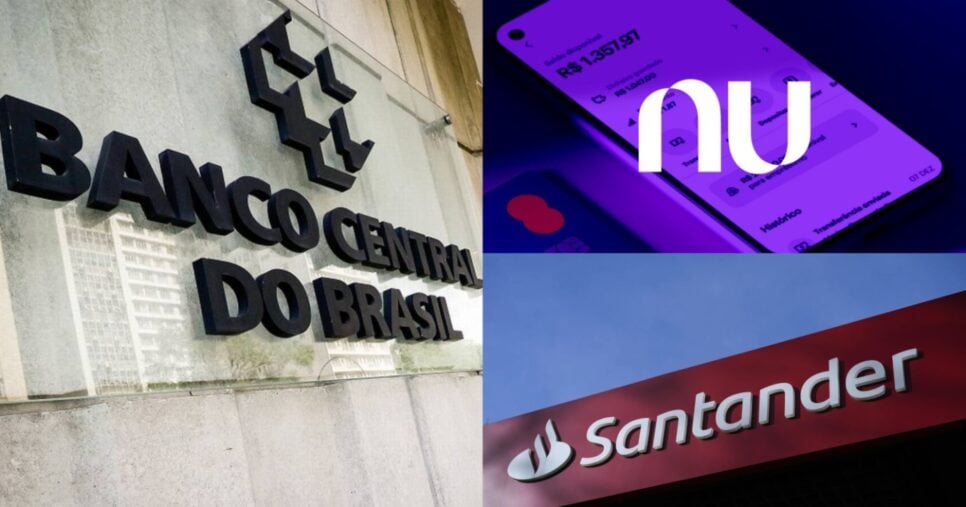 Banco Central emite comunicado com 4 alertas a todos os clientes Santander, Nubank e mais - Foto: Montagem