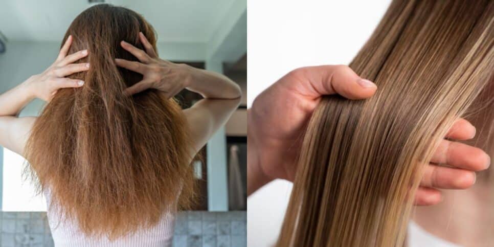 Alisamento com 2 ingredientes para cabelo hidratado (Reprodução: Montagem TV Foco)