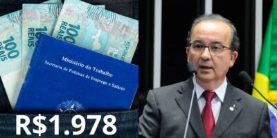 Mello ciente com salário mínimo de R$1.978 em Santa Catarina (Reprodução: Montagem TV Foco)