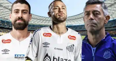 Luan Peres e Neymar (Foto: Reprodução / Santos / Montagem TV Foco)