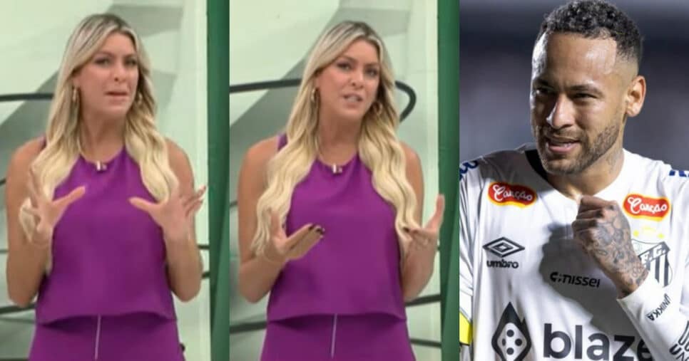 Renata Fan para Jogo Aberto por saída de Neymar do Santos (Foto: Reprodução/Montagem TV Foco)