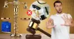 Lei, carteira de trabalho, trabalhador assustado e acessórios de férias (Foto: Reprodução / Canva / Montagem TV Foco)