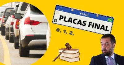 Cláudio Castro, Lei, Trânsito e placa de carro RJ (Foto: Reprodução / Canva / Montagem Tv Foco)