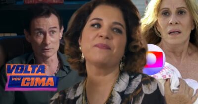 Quebra-pau de Gerson e Violeta encarnando a Nazaré Tedesco: 2 guinadas chegam em Volta Por Cima (Foto: Reprodução/ TV Globo/ Montagem TV Foco)