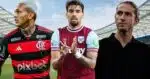 Wesley, Paquetá e Filipe Luís (Foto: Reprodução / Flamengo / Montagem TV Foco)