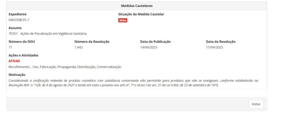 Resolução da ANVISA pt 1 (Foto Reprodução/ANVISA)