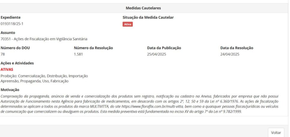 13 chás populares proibidos pela ANVISA pt 2 (Foto Reprodução/ANVISA)
