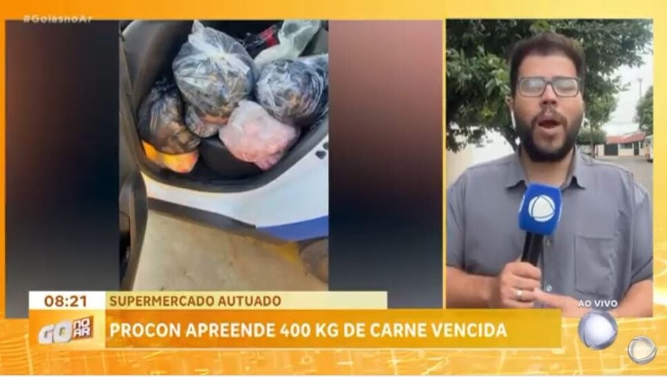 As carnes apreendidas foram descartados e o estabelecimento interditado (Foto Reprodução/YouTube/Record)