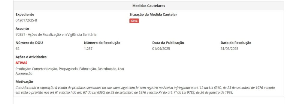 Resolução da ANVISA pt 2 (Foto Reprodução/ANVISA)
