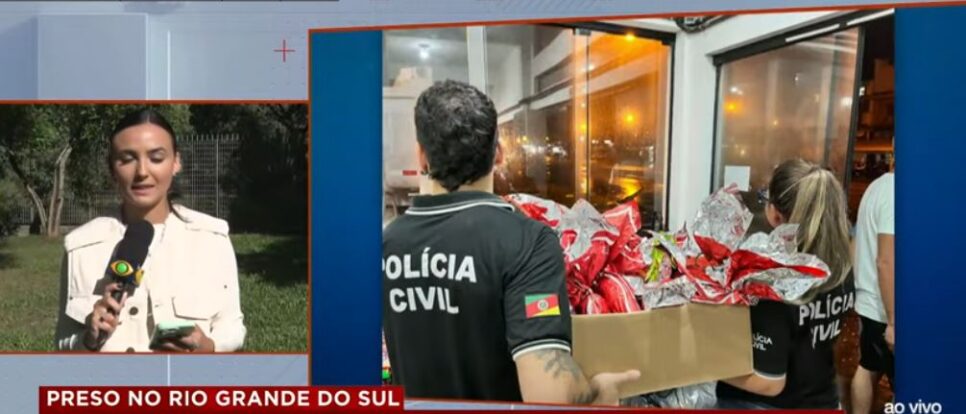 Ovos de Páscoa vencidos desde 2023 foram apreendidos pela Polícia Civil (Foto Reprodução/Band)