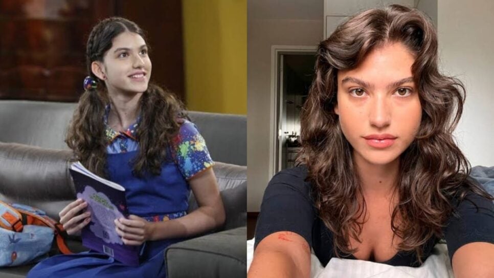 Giovanna Grigio, a eterna Mili de Chiquititas, assumiu sua bissexualidade (Fotos: Reprodução/ SBT/ Instagram/ Montagem)