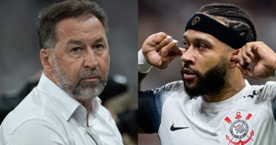 Augusto Melo tem veredito sobre ADEUS de Depay no Corinthians - Foto; Montagem