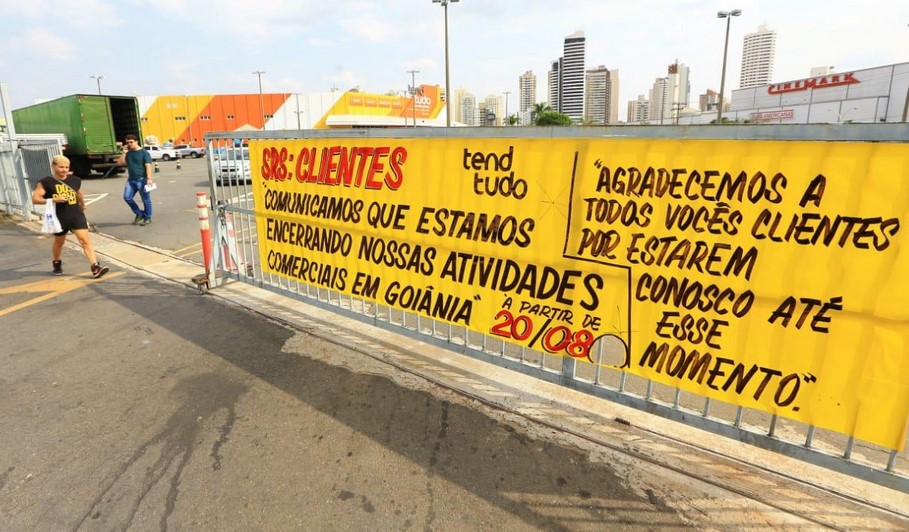 TendTudo anuncia encerramento de atividades em loja de Goiânia (Foto: Reprodução / O Popular)