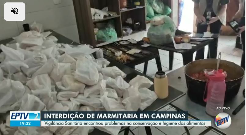 Marmitas apreendidas (Foto Reprodução/Globo)